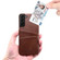 Samsung Galaxy S22+ Calf Texture Back Protective Phone Case with Card Slots - Brown