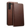 Samsung Galaxy S22+ Calf Texture Horizontal Flip Leather Phone Case - Brown