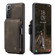 Samsung Galaxy S22+ CaseMe C20 Multifunctional Leather Phone Case - Dark Coffee