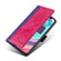 Samsung Galaxy S22+ Contrast Color Side Buckle Leather Phone Case - Purple + Rose Red