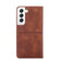 Samsung Galaxy S22+ Cow Texture Magnetic Horizontal Flip Leather Phone Case - Dark Brown