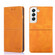 Samsung Galaxy S22+ Cow Texture Magnetic Horizontal Flip Leather Phone Case - Light Brown