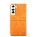 Samsung Galaxy S22+ Cow Texture Magnetic Horizontal Flip Leather Phone Case - Light Brown