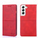 Samsung Galaxy S22+ Cow Texture Magnetic Horizontal Flip Leather Phone Case - Red