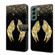 Samsung Galaxy S22+ Crystal 3D Shockproof Protective Leather Phone Case - Golden Wings