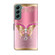 Samsung Galaxy S22+ Crystal 3D Shockproof Protective Leather Phone Case - Pink Bottom Butterfly