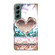 Samsung Galaxy S22+ Crystal 3D Shockproof Protective Leather Phone Case - Pink Diamond Heart