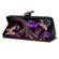 Samsung Galaxy S22+ Crystal 3D Shockproof Protective Leather Phone Case - Purple Flower Butterfly