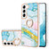 Samsung Galaxy S22+ Electroplating Marble IMD TPU Phone Case with Ring Holder - Green 004