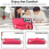 Samsung Galaxy S22+ Non-slip Full Coverage Ring PU Phone Case with Wristband - Rose Red