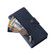 Samsung Galaxy S22+ Rivet Buckle 9 Cards Three Fold Leather Phone Case - Blue