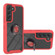 Samsung Galaxy S22+ Shockproof PC + TPU Phone Case with Ring Holder - Red