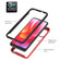 Samsung Galaxy S22+ Shockproof PC + TPU Phone Case with Ring Holder - Red