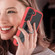 Samsung Galaxy S22+ Shockproof PC + TPU Phone Case with Ring Holder - Red