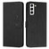 Samsung Galaxy S22+ Skin Feel Heart Pattern Leather Phone Case - Black