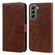 Samsung Galaxy S22+ Skin Feeling Oil Leather Texture PU + TPU Phone Case - Brown