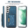 Samsung Galaxy S22+ Three-fold RFID Leather Phone Case with Lanyard - Blue