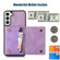 Samsung Galaxy S22+ Three-fold RFID Leather Phone Case with Lanyard - Purple