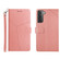 Samsung Galaxy S22+ Y Stitching Horizontal Flip Leather Phone Case - Rose Gold