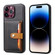 iPhone 15 Pro Max Calfskin Card Slot TPU + PU Phone Case - Black
