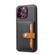 iPhone 15 Pro Max Calfskin Card Slot TPU + PU Phone Case - Black