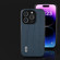 iPhone 15 Pro Max ABEEL Genuine Leather Luxury Black Edge Phone Case - Royal Blue