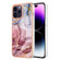 iPhone 15 Pro Max Electroplating Marble Dual-side IMD Phone Case - Rose Red 014