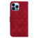 iPhone 15 Pro Max Double 8-shaped Embossed Leather Phone Case - Red