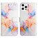 iPhone 15 Pro Max PT003 Marble Pattern Flip Leather Phone Case - Galaxy Marble White LS004