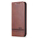 iPhone 15 Pro Max AZNS Magnetic Calf Texture Flip Leather Phone Case - Dark Brown