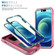 iPhone 15 Pro Max Sliding Camshield Holder Phone Case - Green+Pink