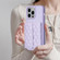 iPhone 15 Pro Max Horizontal Wallet Rhombic Leather Phone Case - Purple