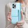 iPhone 15 Pro Max Vertical Wallet Rhombic Leather Phone Case - Blue