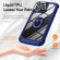 iPhone 15 Pro Max TPU + PC Lens Protection Phone Case with Ring Holder - Blue