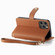 iPhone 15 Pro Max Love Zipper Lanyard Leather Phone Case - Brown