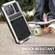 iPhone 15 Pro Max R-JUST Shockproof Life Waterproof Dust-proof Metal + Silicone Phone Case with Holder - Silver