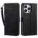 iPhone 15 Pro Max Retro Splicing Horizontal Flip Leather Phone Case - Black