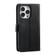 iPhone 15 Pro Max Retro Splicing Horizontal Flip Leather Phone Case - Black