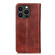 iPhone 15 Pro Max Magnetic Crazy Horse Texture Horizontal Flip Leather Phone Case - Brown