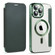 iPhone 15 Pro Max MagSafe Magnetic RFID Anti-theft Leather Phone Case - Green