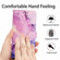 iPhone 15 Pro Max Painted Marble Pattern Leather Phone Case - Purple
