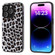 iPhone 15 Pro Max ABEEL Black Edge Leopard Phone Case - Silver Leopard
