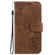 iPhone 15 Pro Max Little Tiger Embossed Leather Phone Case - Brown