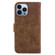 iPhone 15 Pro Max Little Tiger Embossed Leather Phone Case - Brown