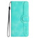 iPhone 15 Pro Max Heart Pattern Skin Feel Leather Phone Case - Light Blue
