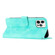 iPhone 15 Pro Max Heart Pattern Skin Feel Leather Phone Case - Light Blue