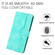 iPhone 15 Pro Max Heart Pattern Skin Feel Leather Phone Case - Light Blue