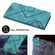 iPhone 15 Pro Max Line Pattern Skin Feel Leather Phone Case - Light Blue