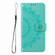 iPhone 15 Pro Max Totem Flower Embossed Leather Phone Case - Green