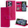iPhone 15 Pro Max Totem Flower Embossed Leather Phone Case - Red